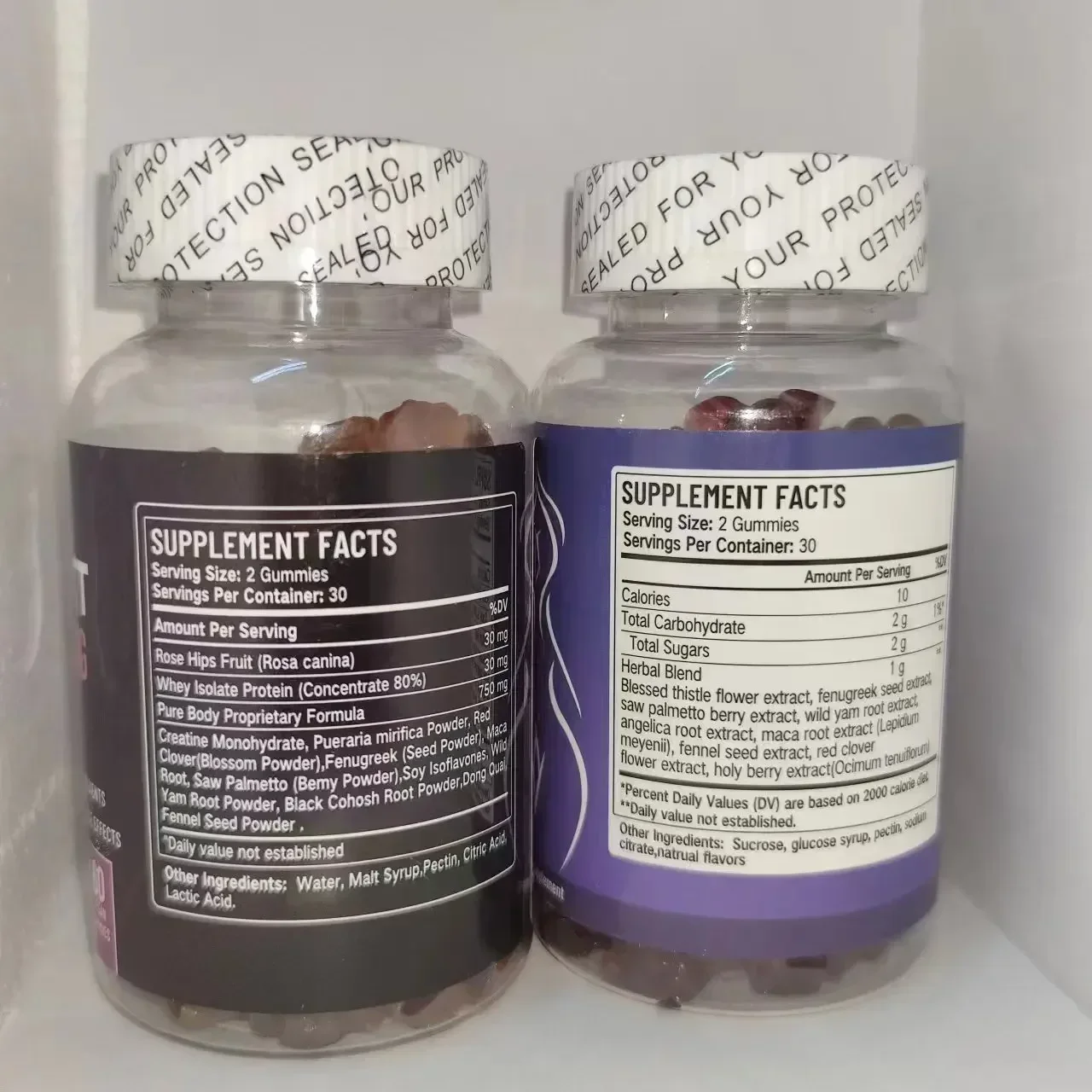 1 set of buttocks gummies+chest gummies to enhance immunity and have a perfect body curve health food