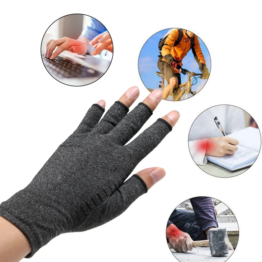 Guantes de compresión para artritis, soporte ortopédico para aliviar el  dolor articular artrítico, guantes de mano para terapia, guantes de  compresión con dedos abiertos - AliExpress, image size:1000x1000