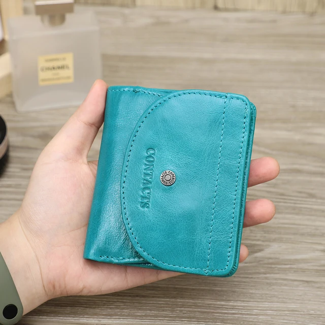 Contact'S Fashion Genuine Leather Designer Wallets Luxury for Women Small Coin Purse Women Card Holder Mini Clutch 2