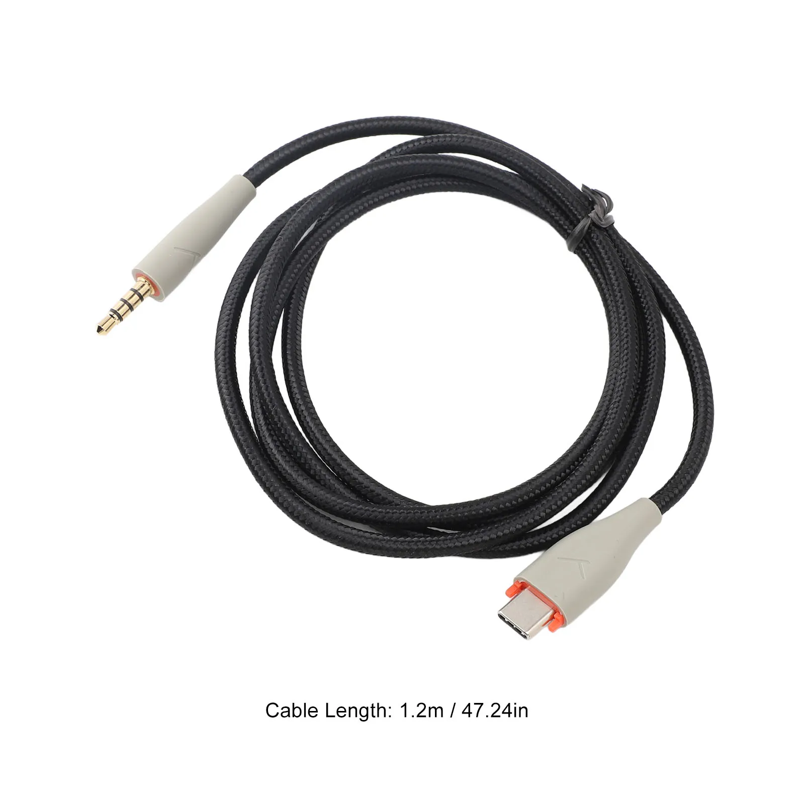 Type C to 3.5mm Headphone Aux Cable OFC Woven Cable Headphone Replacement for MMX150 Headset 1.2 Meters