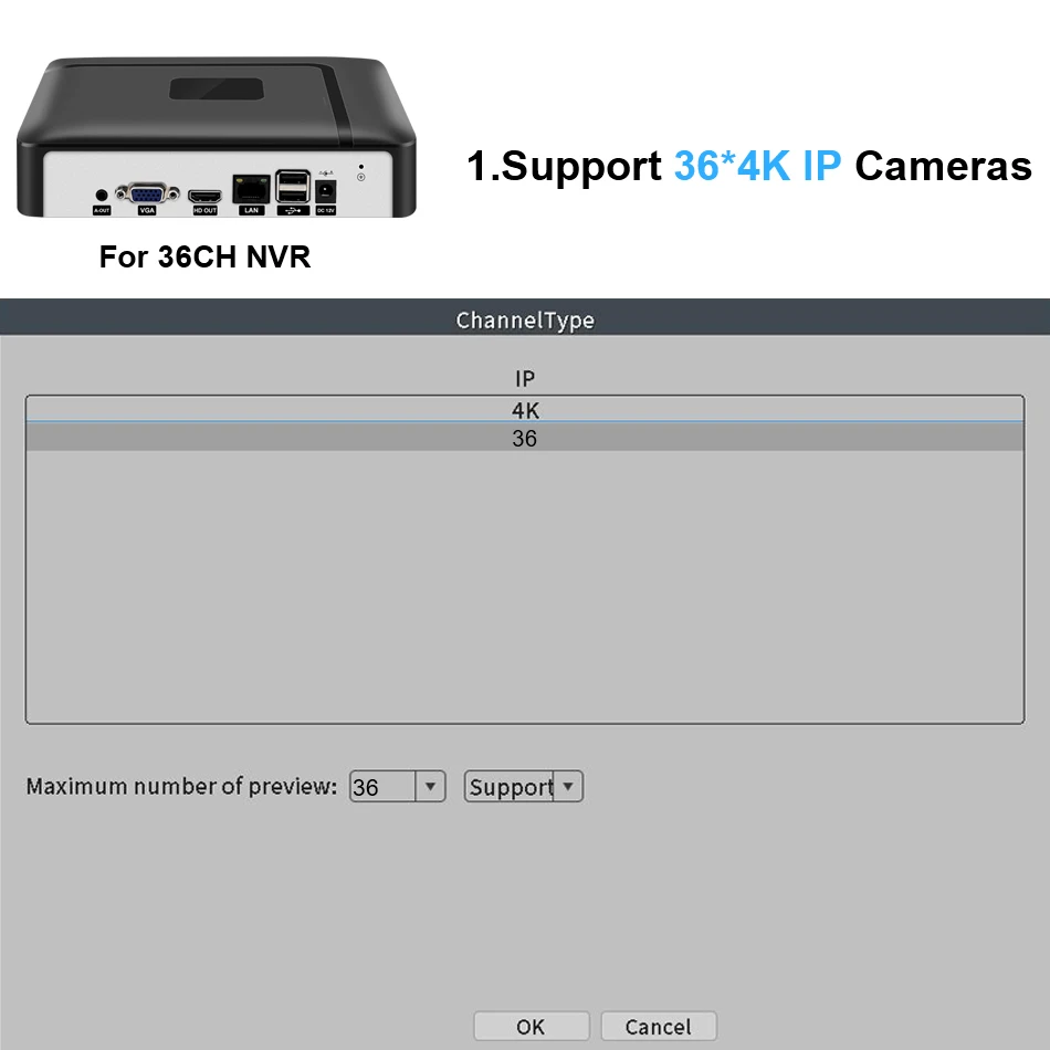 Side view of NVR casing