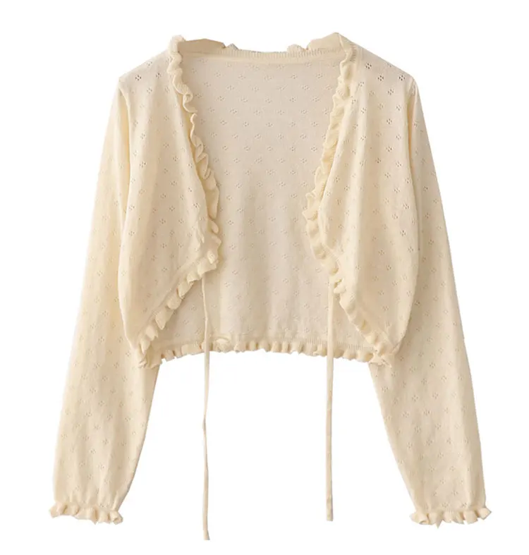 96149 apricot strappy shawl cardigan
