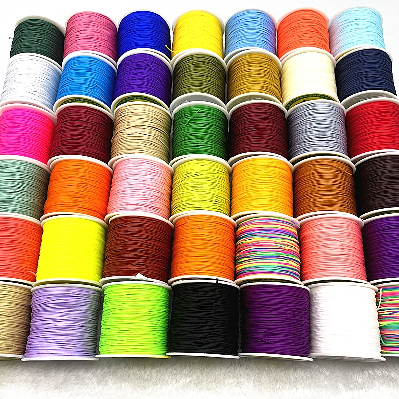 0.4/0.8/1.0/1.5mm Nylon Cord Thread Chinese Knot Macrame Cord Bracelet Braided String DIY Tassels Beading Thread nylon cord