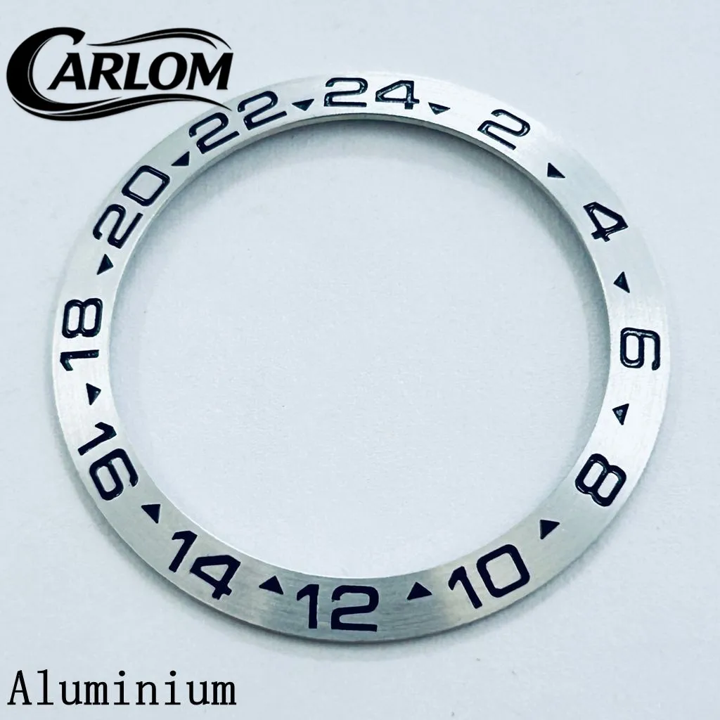 Multicolor GMT Aluminum/Ceramic Sloping Bezel Insert for 40mm Watch Case - Premium Watch Accessory