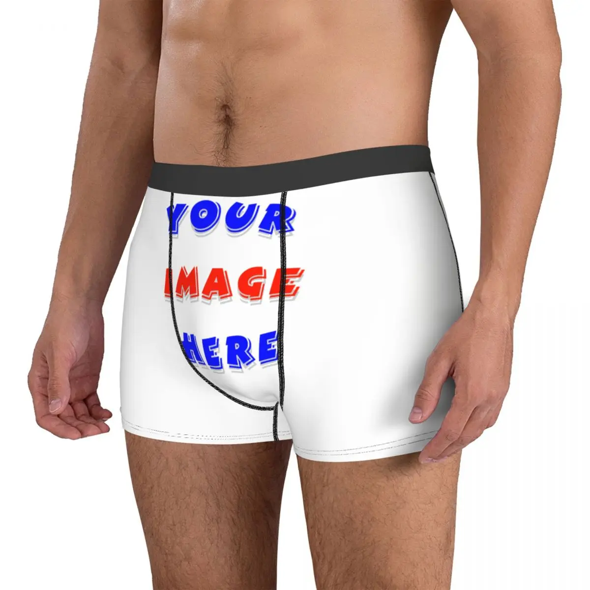 Your Image Here Man's Boxer Briefs Underwear Customizable Free Design Highly Breathable Top Quality Gift Idea 3