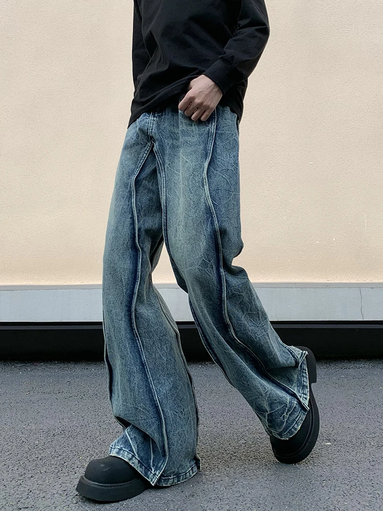 

Women's Blue Baggy Jeans Vintage Y2k 90s Aesthetic High Waist Denim Trousers Harajuku Cowboy Pants Emo 2000s Trashy Clothes 2024