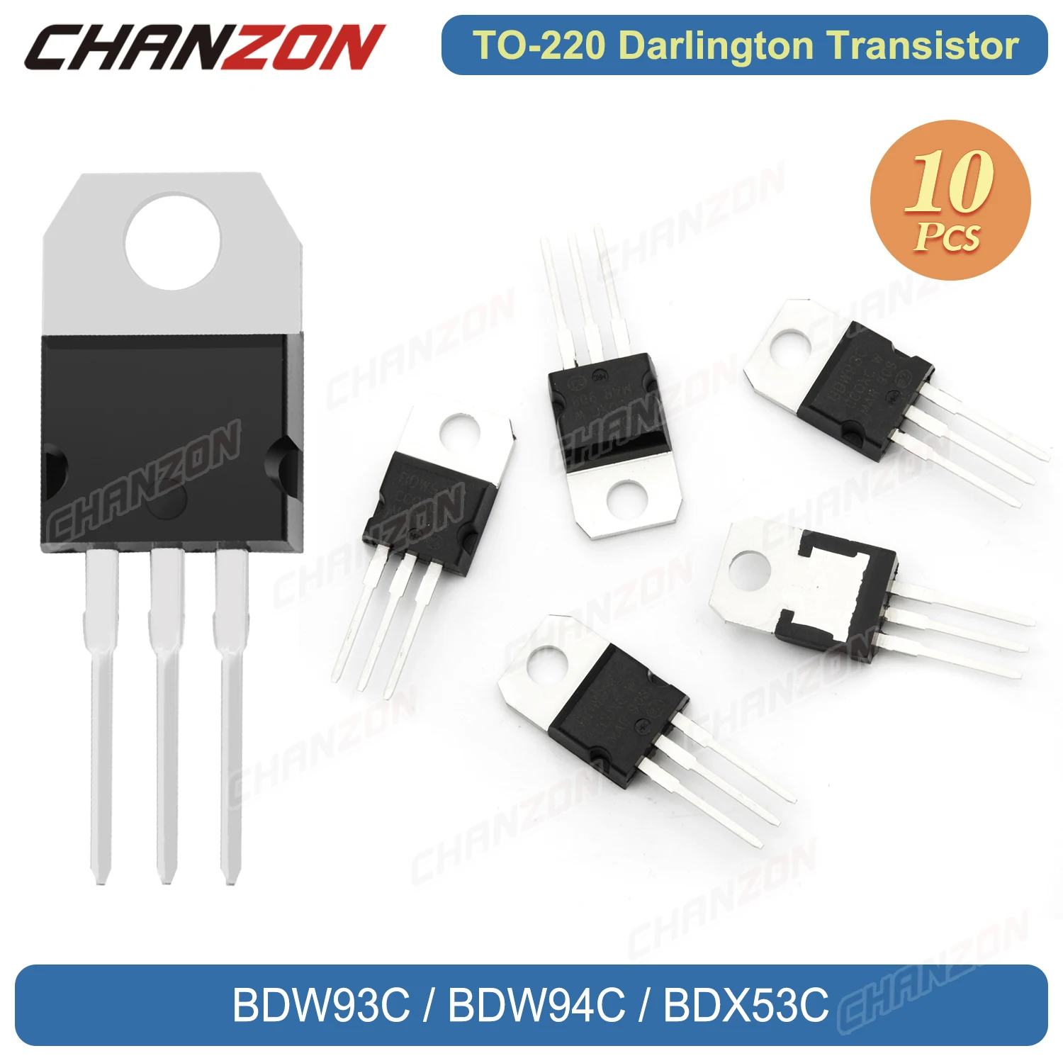 Transistor BDX53C NPN Darlington 8A 100V - Confezione Da 10 Pezzi In Case TO-220
