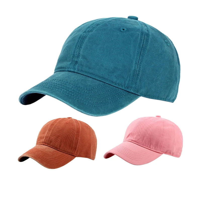 3/2/1pcs Pink Fashion Cotton Peaked Cap For Women Orange Simple