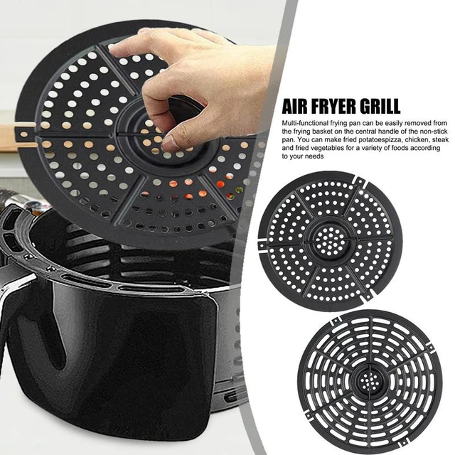 Air Fryer Crisper Plate, Stainless Steel Air Fryer Grill Pan, Nonstick Air  Fryer Grill Plate Reusable Dishwasher Safe Air Fryer Replacement Parts With