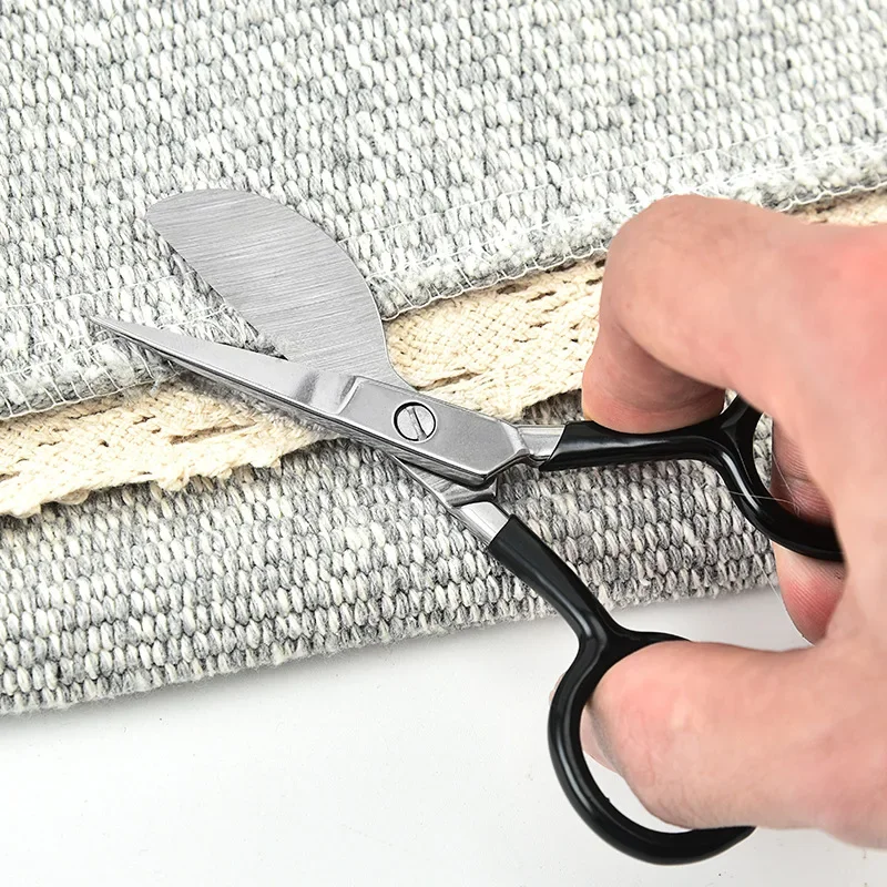 터프트 카펫 트리머 가위 자수 가위 Duckbill Applique 가위 가정용 봉제 공예 가위 부드러운 고무 손잡이