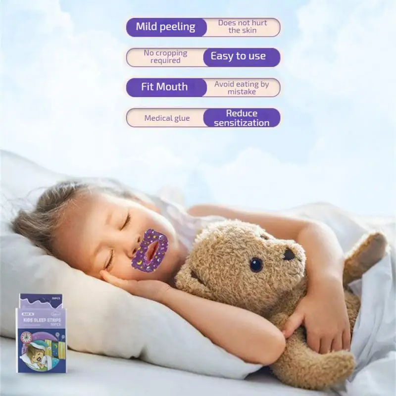 1~10PCS Baby sleep strips correction infant anti-open mouth sleeping good slumber patch product baby care tools kids items anti snoring nasal strips children mouth breathing preventer