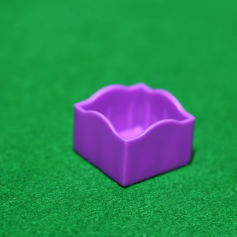 12pcs Snooker Cue Rub Chalk Clamps Plastic 6 Colors Billiard Pole Chalk Box Square Professional  Snooker Accessories