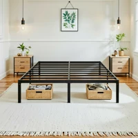 HOOMIC 14"  Twin/Full/Quen/King Metal Platform Bed Frame with Storage Space, No Box Spring Needed, Easy Assembly 2