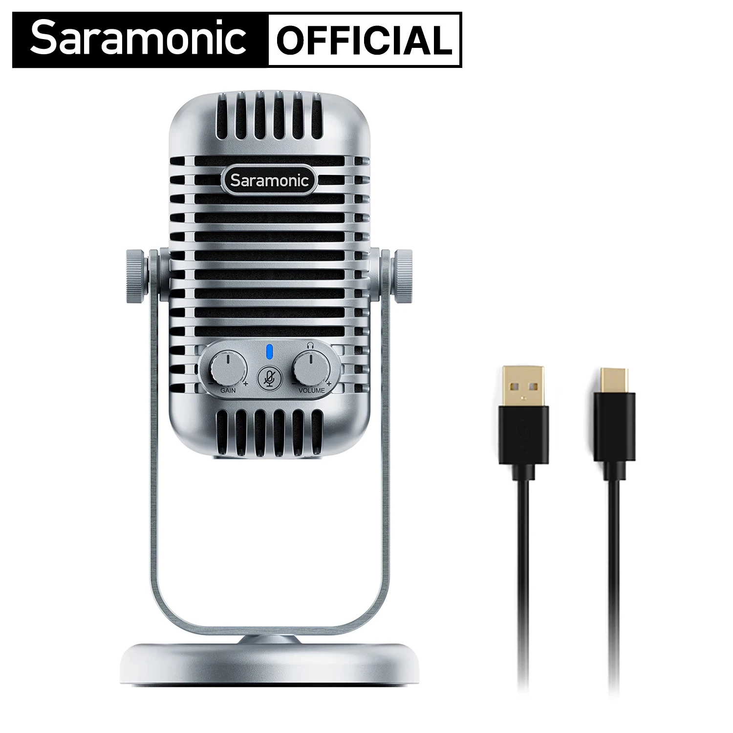 Saramonic Xmic Z5 안드로이드 태블릿용 데스크탑 USB 마이크 Mac Windows 컴퓨터 홈 스튜디오 녹음 팟캐스팅 스트리밍