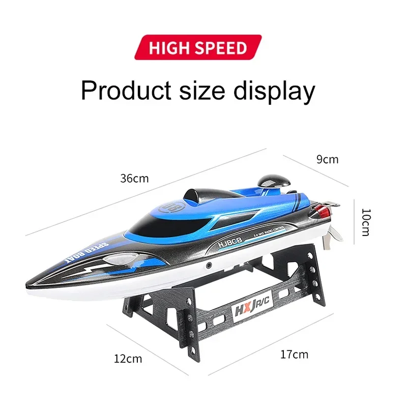 HJ808 RC Boat 2.4Ghz 25km/h High-Speed Remote Control Racing Ship Water Speed Boat Children Model Toy 6