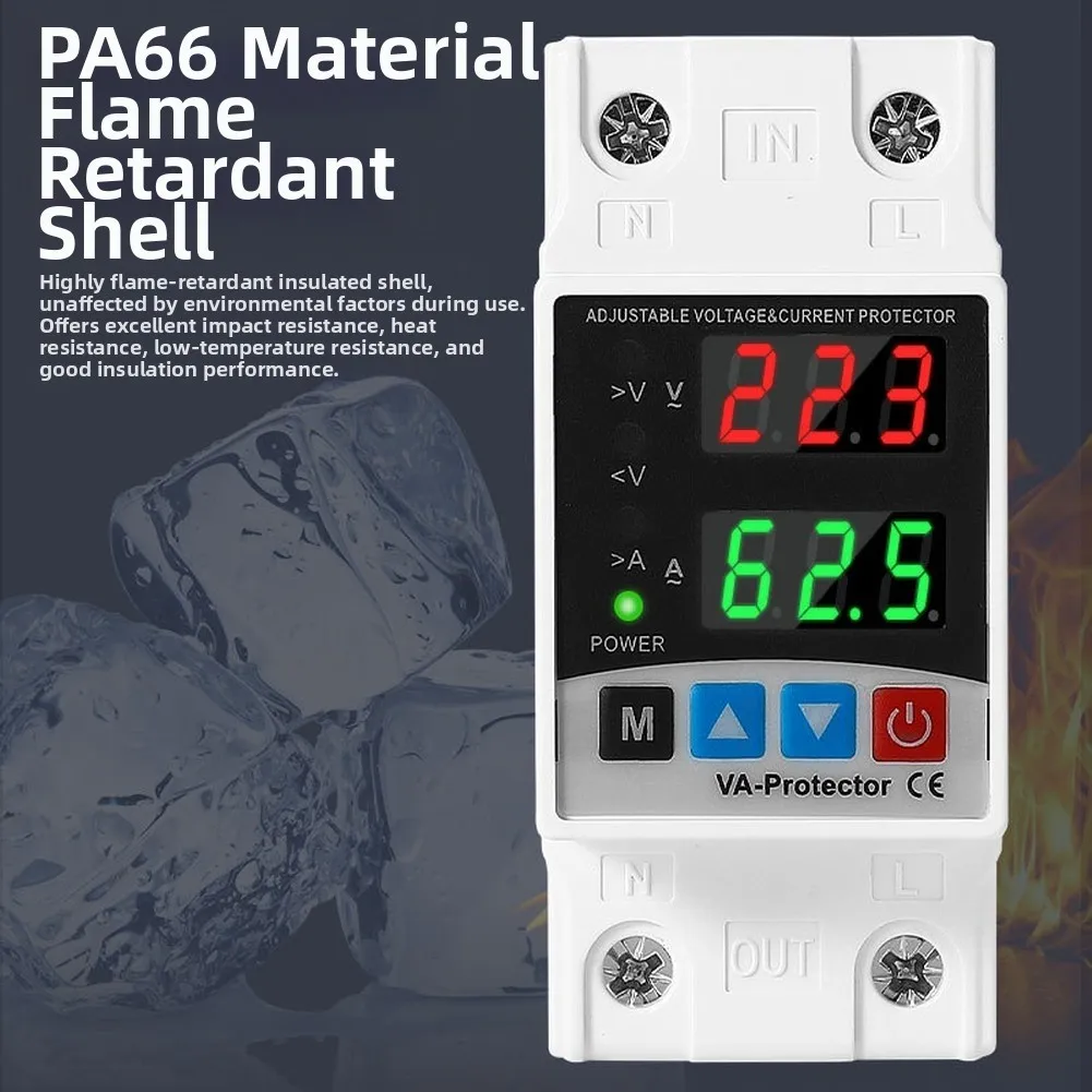 전류 보호 디지털 차단기 PC 재질 하우징 자동 재설정 기능 다용도 조정 가능한 설정 도구 그림과 같이