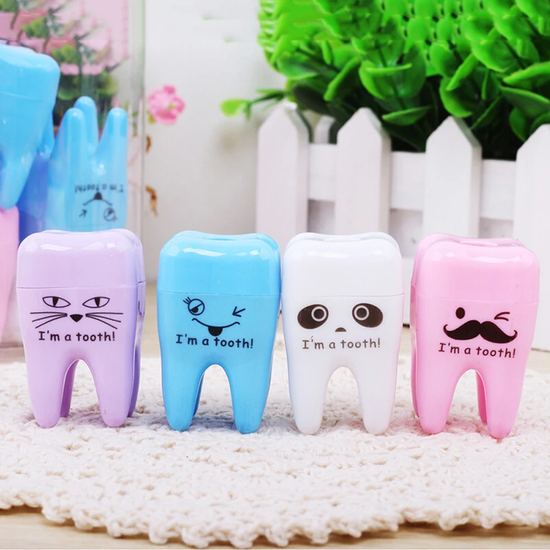 Super Cute Tooth Pattern Pencil Sharpener School Kid's Office Supplies