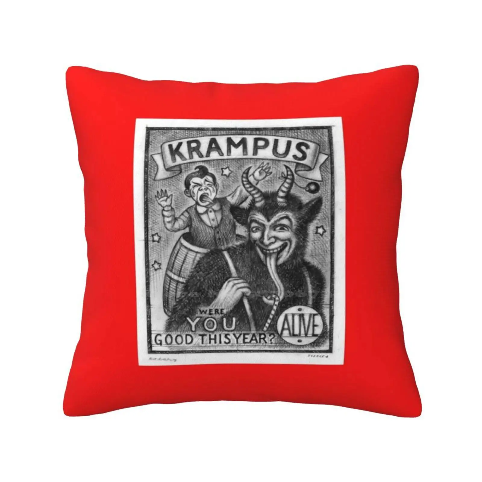 Krampus Morbida E Confortevole Federa Krampus Christmas Sideshow Circus Devil