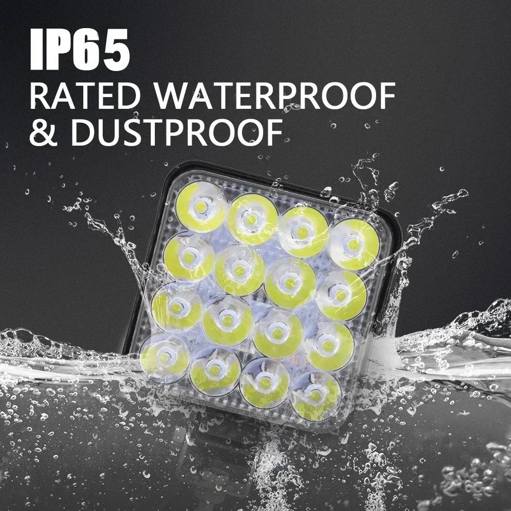 Mini Offroad LED Bar 12V 24V Square LED Work Light for Car Truct Boat Atv 4x4 Tractor 42W 48W Spotlight LED Light Bar