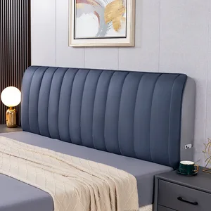 Imitation Pu Bed Head Cover European Soft Headboard Cover Dust Proof Thicken Bed Head Back Protector Cover for Home Hotel