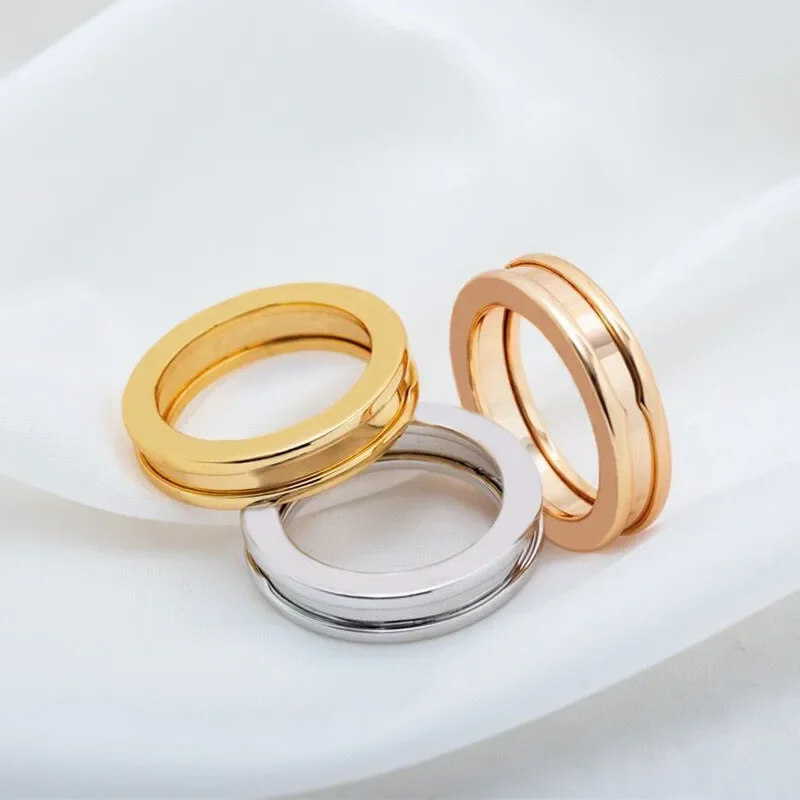 High quality S925 sterling silver simple plain color ring for women's light luxury fashion brand exquisite couple jewelry