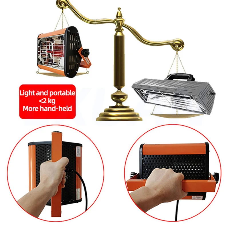 800W Portable Shortwave Infrared Lamp for Car Paint Drying infrared lamp