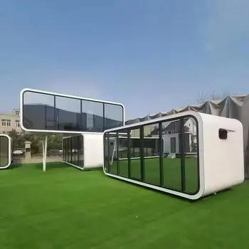 Apple Cabin Integrated House Container Steel Warehouse Modern Sunshine Room Breathable Outdoor Apple Capsule House 20ft 40ft
