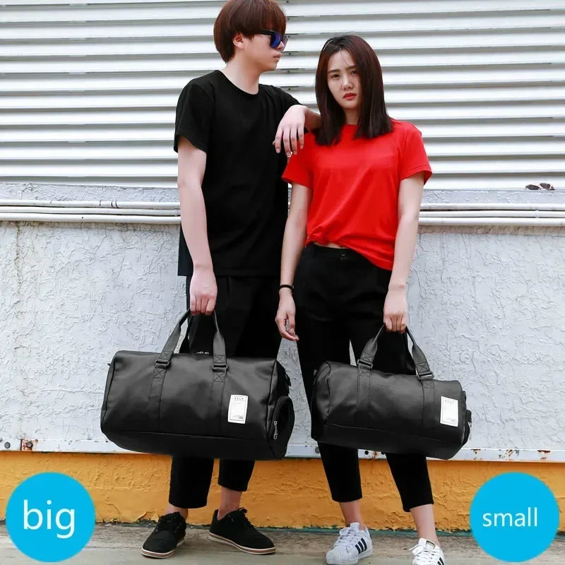 Gym Bag Leather Sports Bags Dry Wet Bags For Men Women  Training for Shoes Fitness Yoga Travel Luggage Shoulder Sport Bag - 2