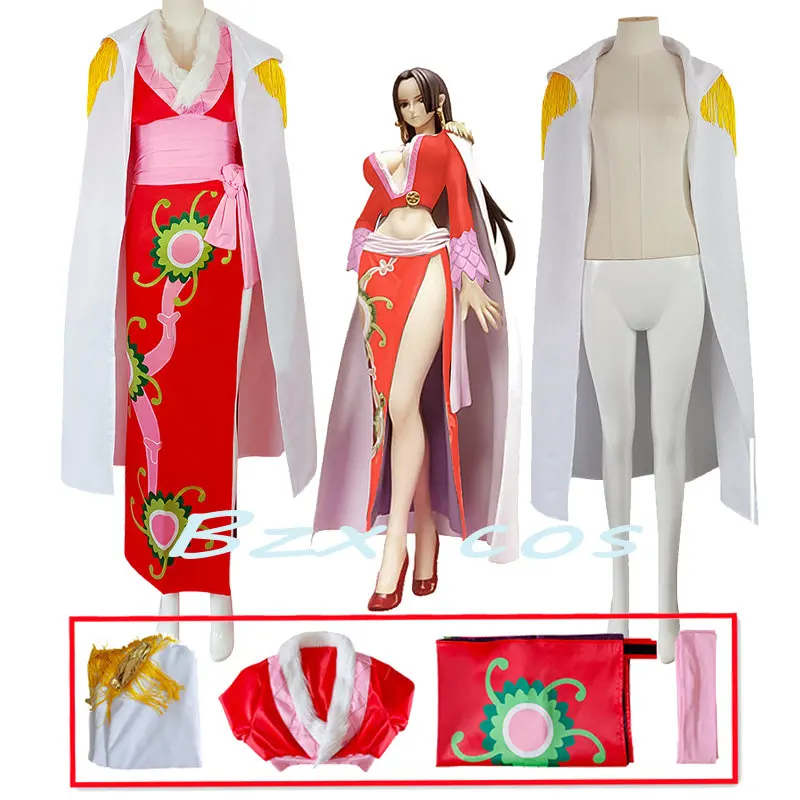 

ONE PIECE Boa Hancock Cosplay Dress Kimono Anime Hancock Dresses Cloak Costume Halloween Women Cos Set