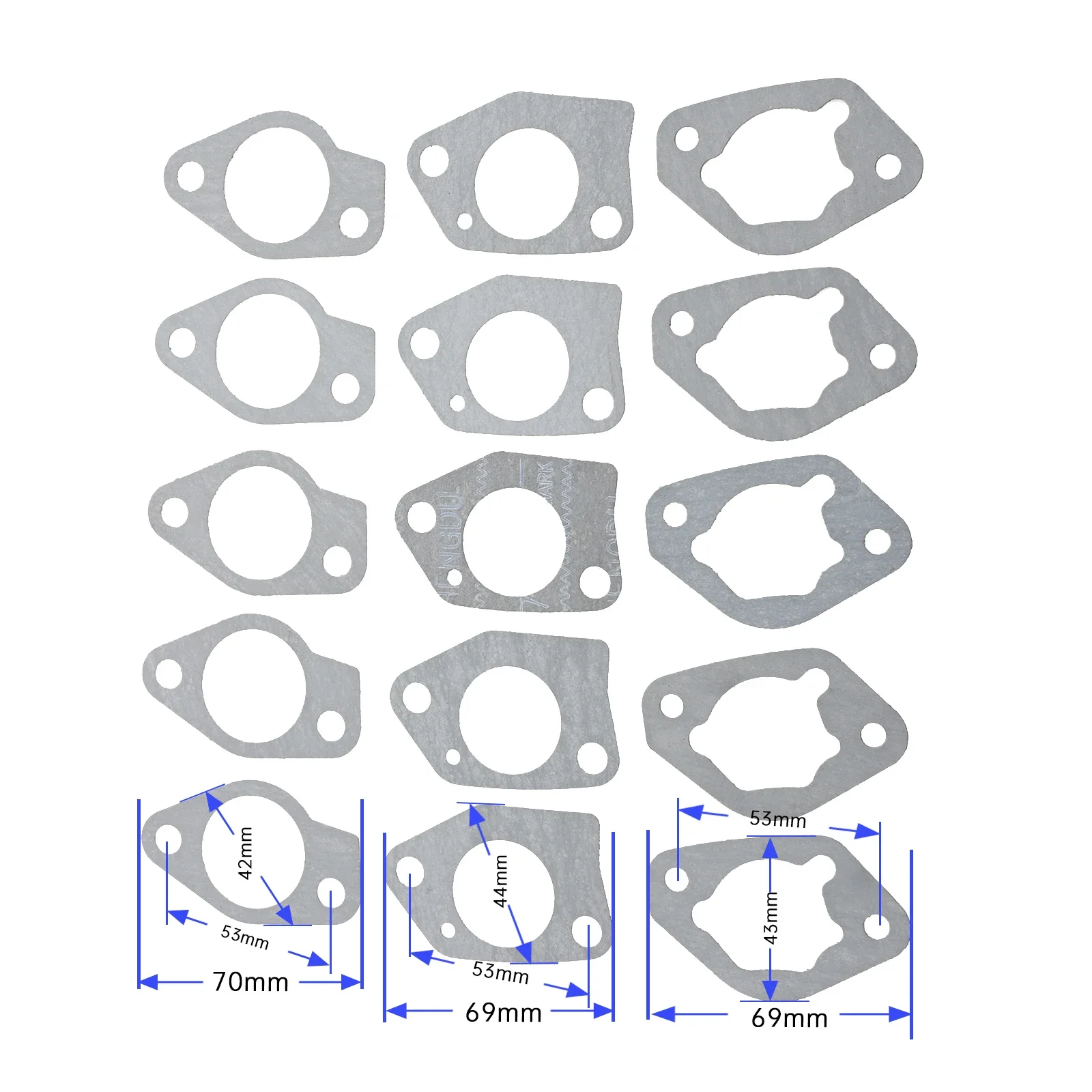 2 Intake Manifold Gaskets For Kawasaki FD620D Engine - Replaces 110602087 / 110602088