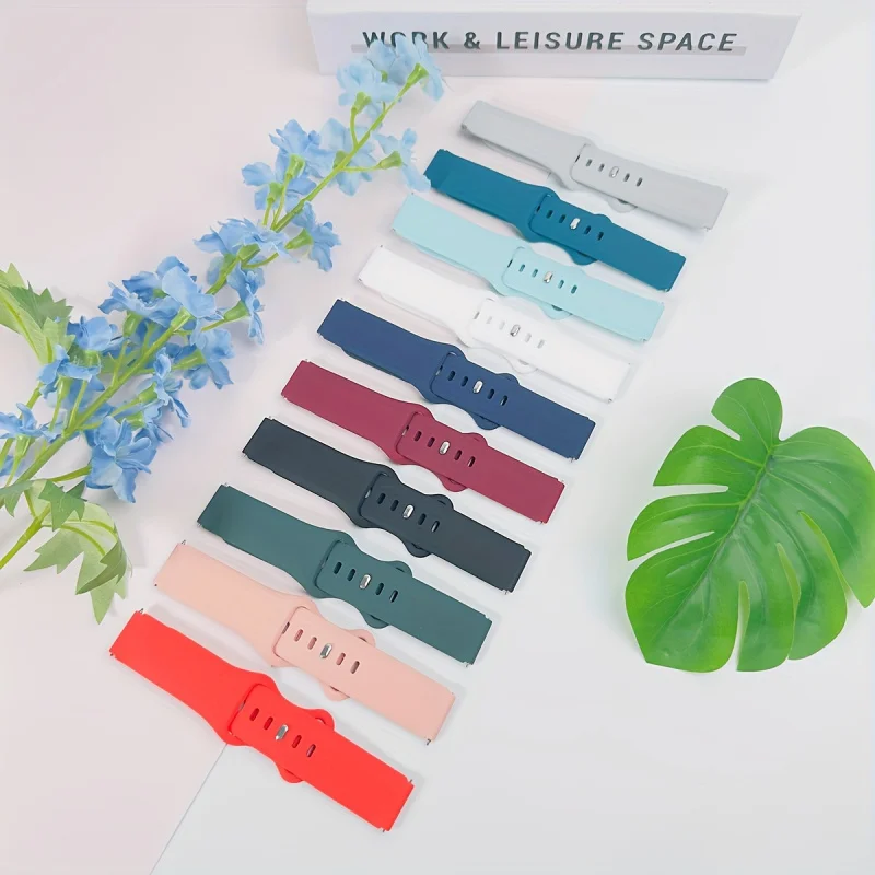 Enhanced Silicone Quick-Release Watch Band - Soft, Comfortable, and Breathable Adjustable Strap