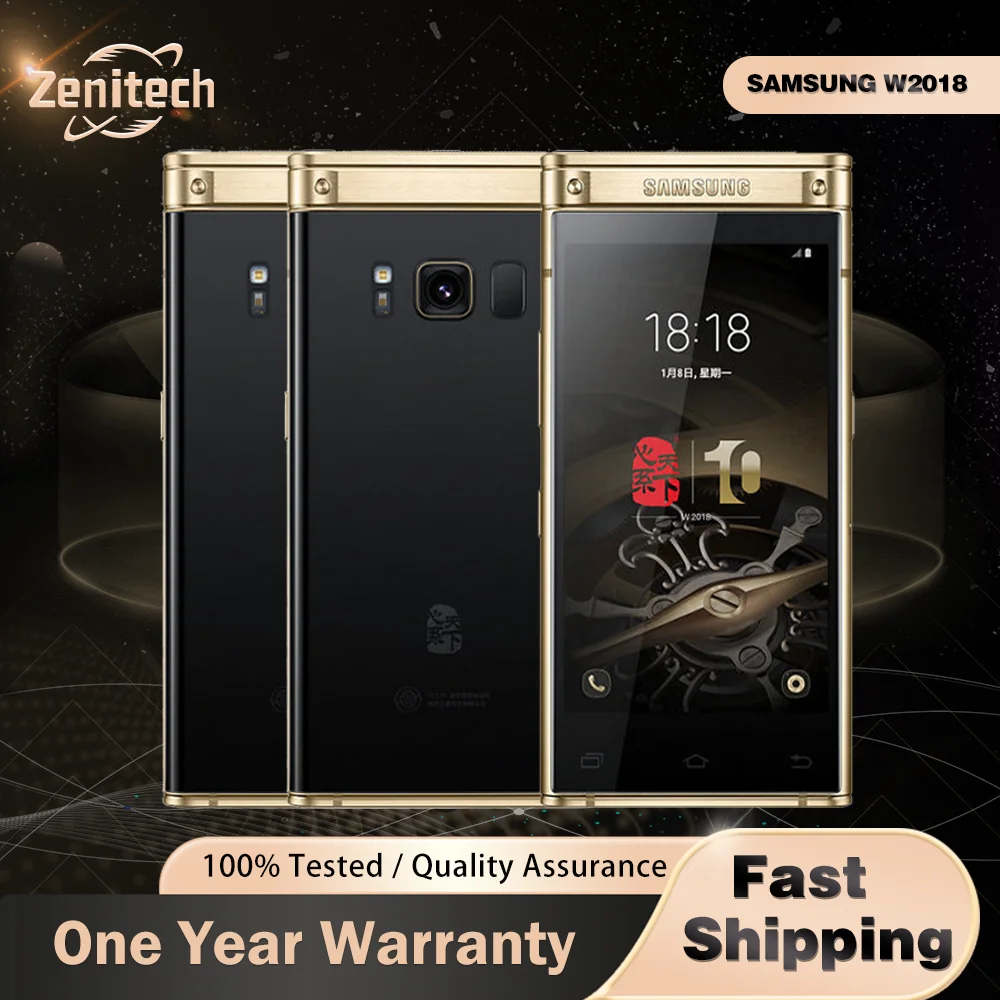 Téléphone mobile Samsung Galaxy W2018 4G d'origine, double carte SIM, 4,2'', 6 Go + 64 Go, 12 MP + 5 MP, Snapdragon 835 Octa-Core, samsung w2018 1