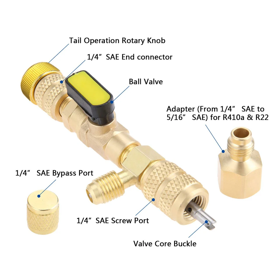 Kit Rimozione Nucleo Valvola Per Refrigeranti - Con 20 Ricambi E Adattatore - Foto 8
