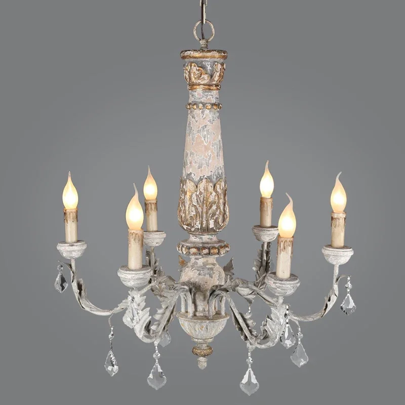 

vintage wooden crystal chandelier lampadario lustre cristal led avize art deco chandeliers ceiling nordic home decor lighting