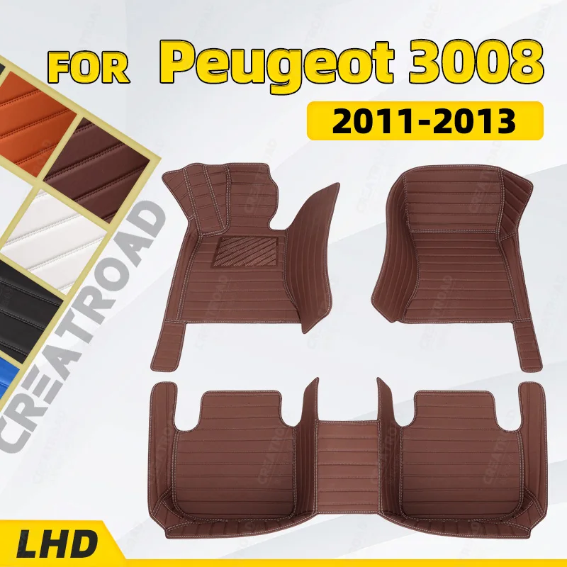 Custom Car Floor Mats For Peugeot 3008 2011 2012 2013 Auto Foot Pads