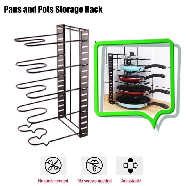 Support de rangement pour casseroles et poêles à frire, étagère d