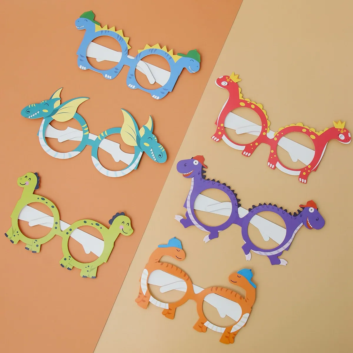Dinosaur Theme Party Paper Glasses Jungle Animal Birthday Party