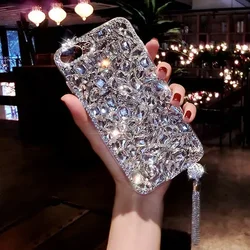 Luxury Crystal Diamond Rhinestone Phone Case with Glitter Design - Galaxy S26 (DZ)