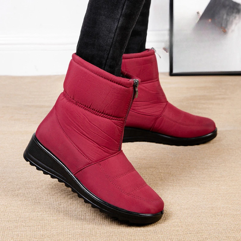 Winter women warm snow boots Fashion Waterproof Plush Ankle Boots Non Slip Warm Cotton Shoes Ladies Casual comfort boot Botas