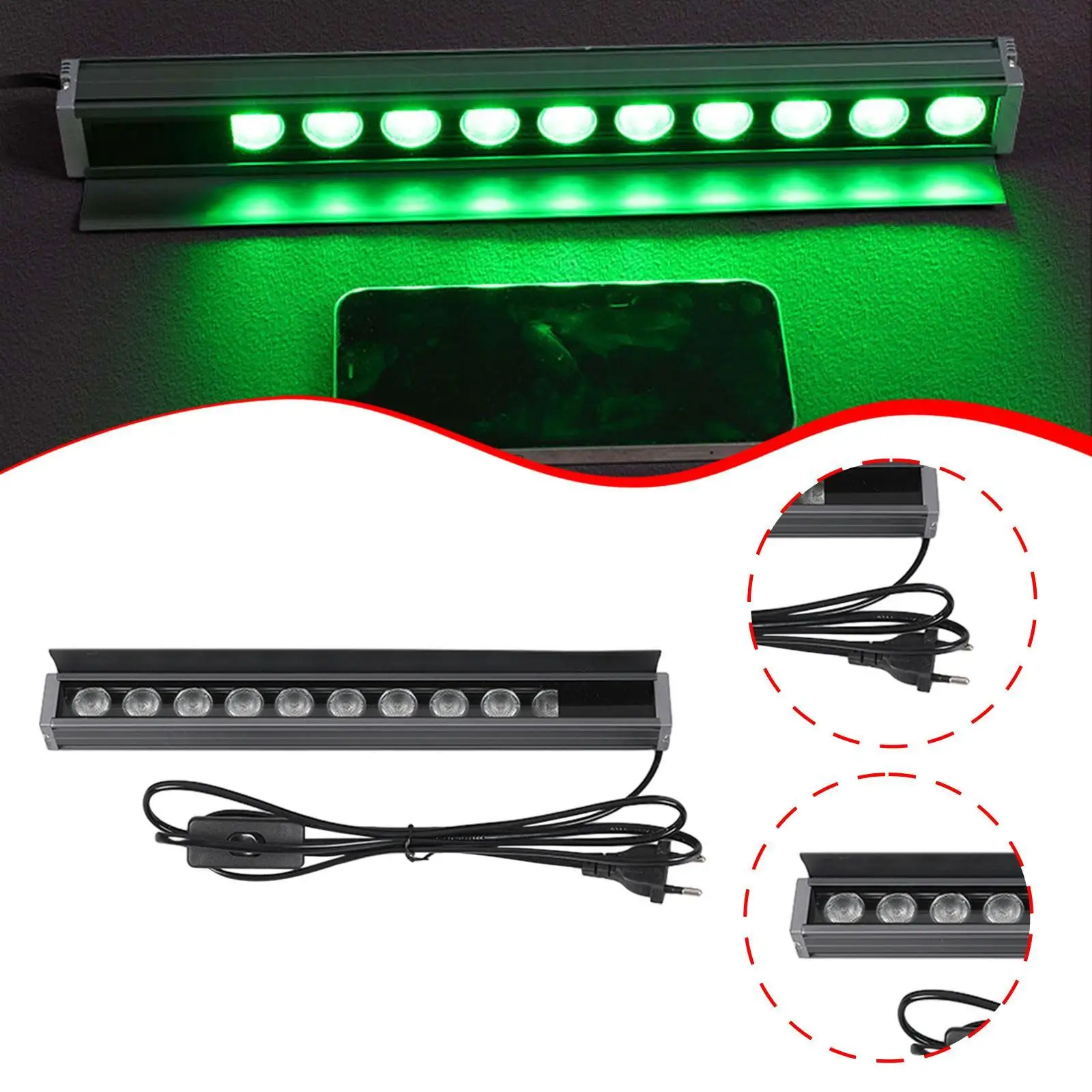 Dust Emitting Lamp with Green LED Dust Display Lamp Lightweight Smartphone Screen Protection Aluminum Screen Cleaning Dust Lamp