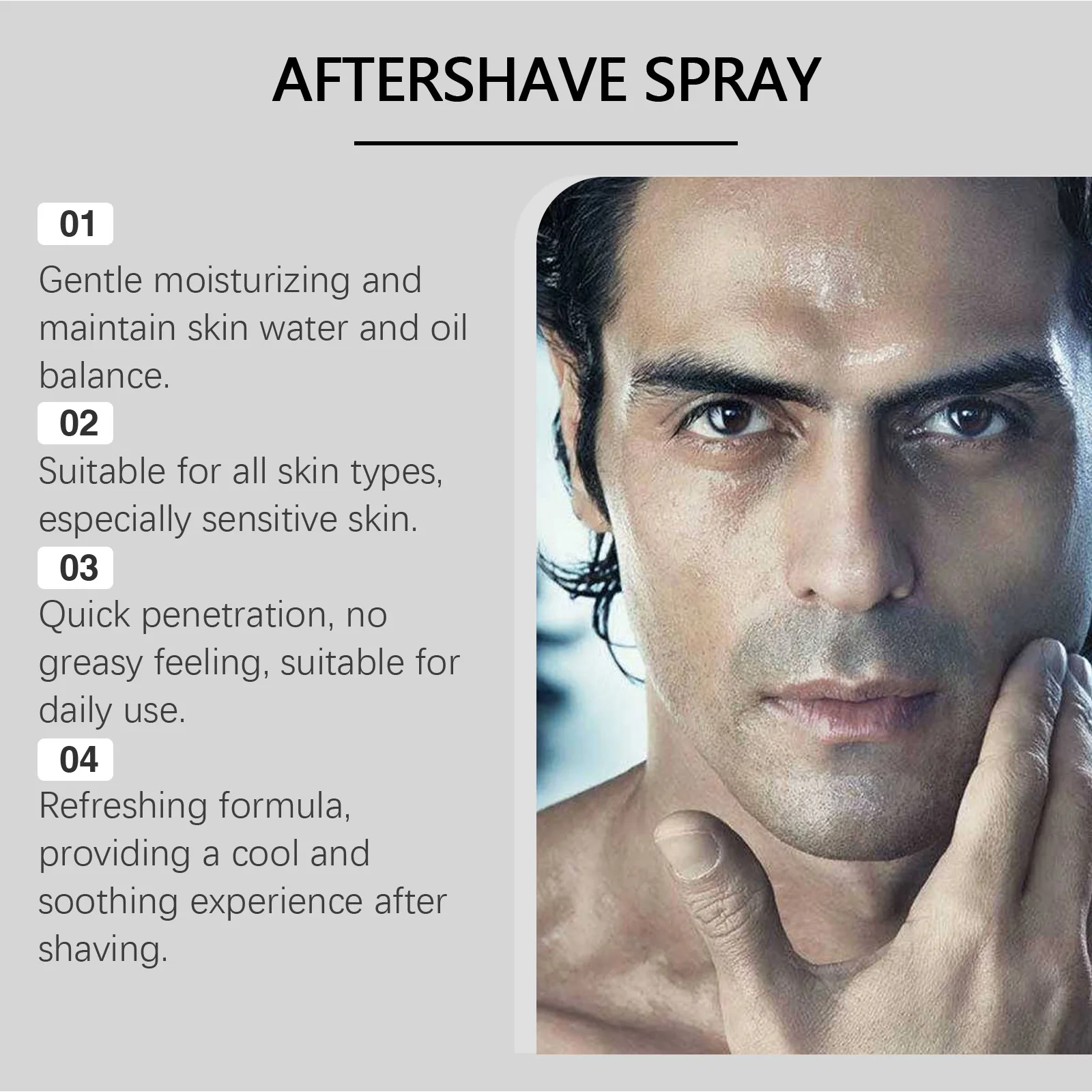 East Moon Sandalwood Aftershave Nourish Oil Spray Deep Moisturizing Hydrate Groomed Repair Dry Soothing Damaged Beard Care Serum 5