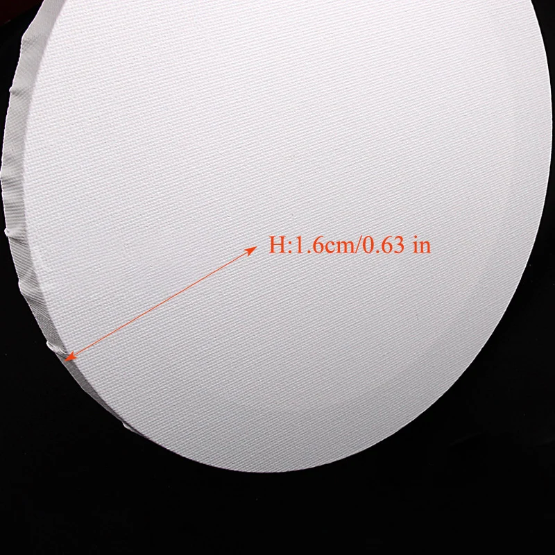 Art Professional Round Cotton And Linen Canvas For Gouache Oil Painting Acrylic Pouring Diameter 15cm 20cm 30cm 40cm 1 Pcs Stretched Canvas Painting Supplies