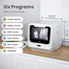 COMFEE' Portable Dishwasher Countertop with 5L Built-in Water Tank, No Hookup Needed, 6 Programs 4
