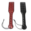 1pc Diamond Pattern Flog Spank Paddle Horse Whip Beat Submissive for Horse Training Crop Leather Spanking Paddle 2