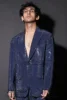 Shiny Sequins Wedding Suits For Men Customized Fashion Male Prom Blazers Sets Groom Tuxedos Slim Fit costume homme 2