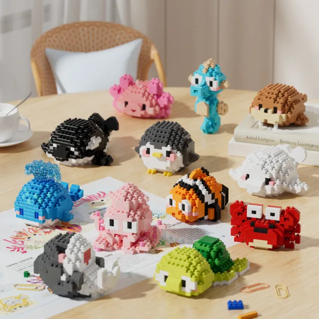 Penguin Small Particle Assembled Building Blocks for Children 6 To 10 Year Old Animals Micro Diamond Block Brick Educational Toy 6