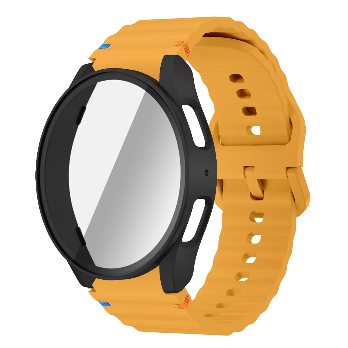 Premium Silicone Watch Band and Protective Case Combo – Universal Fit Bracelet Strap