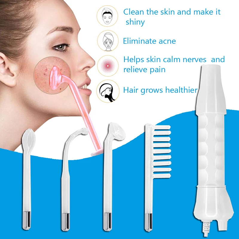 Neck Face Massager Electrotherapy Skin Care Tool High Frequency Massage Machine Comb Beauty Device Ozone Therapy Wand