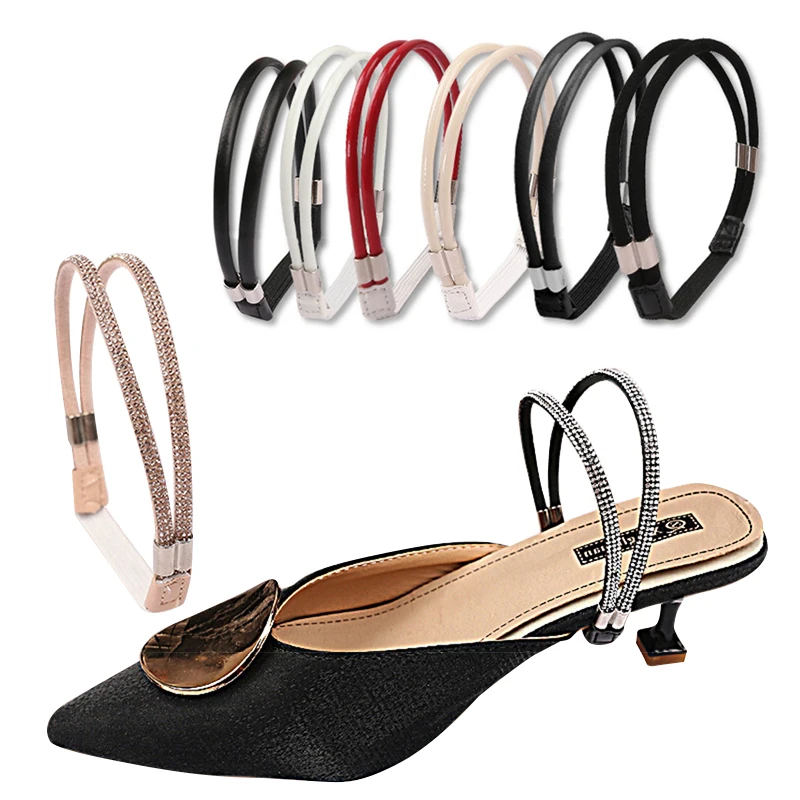 1PairWomenAntilooseHighHeelsElasticShoeStrapBeltAdjustable