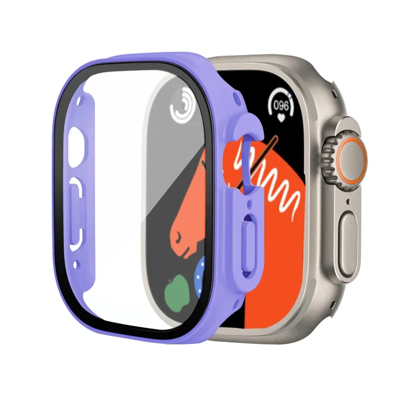 Premium Screen Protector with PC Bumper for Apple Watch Ultra - Tempered Glass Case Accessory